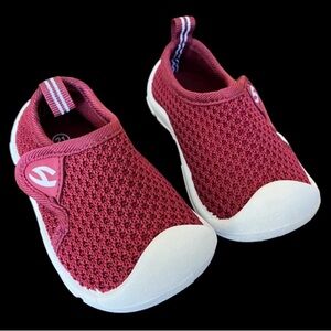 Like new Hobibear red velcro baby sneakers slip on shoes toddler